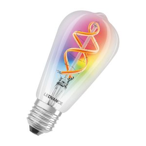 Лампа ЛЕД філаментна  4,5W 2700K 300lm E27 SMARTWIFIA60 230V RGBW CL  (3 роки) LEDV