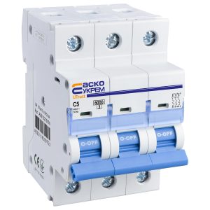 Автомат. выкл. 3-пол. UTrust 5A C (6кА) "АСКО"