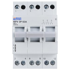 Переключатель нагрузки (I-0-II) RPV 3P 63A "АСКО"