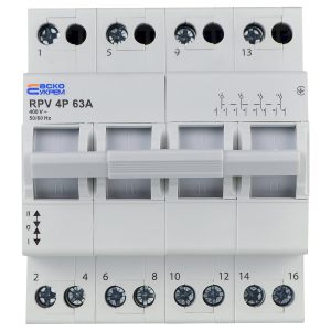Переключатель нагрузки (I-0-II) RPV 4P 63A "АСКО"
