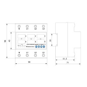 Реле напруги 63А RKV 4P "АСКО"