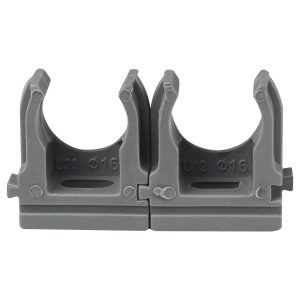 Кріплення для гофри сіре 16 мм (уп.50шт)