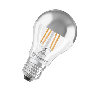 Лампа ЛЕД філаментна  7W 2700K 650lm LP CLA50 MIR S 230V FIL E27 10X1 "серебро" (3 роки) OSRAM