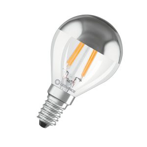 Лампа ЛЕД філаментна  4W 2700K 350lm CLP31MIR S 230V CL E14 10X1 "серебро" (3 роки) LEDVANCE