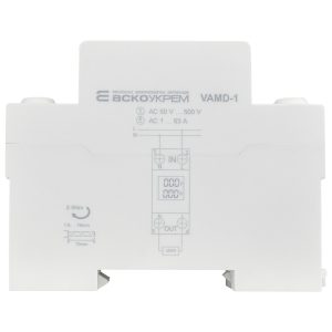 Цифровой модульный однофазный вольтметр-амперметр VAMD-1 (AC 50-500 В; 1-63 А)