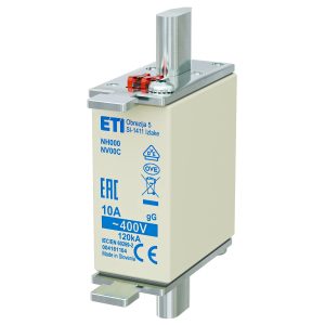 Запобіжник NH-000/gG 10A 400V KOMBI