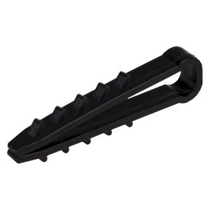 Дюбель-хомут (6*4) черный под плоский кабель (уп.100шт)