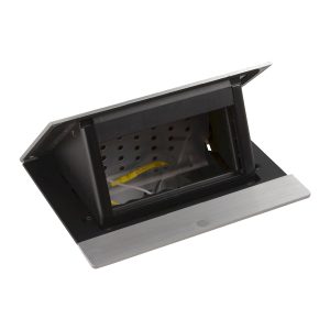 Висувний люк на 4 модулі з монтажним комплектом, колір - Нержавіюча сталь INCARA POP-UP