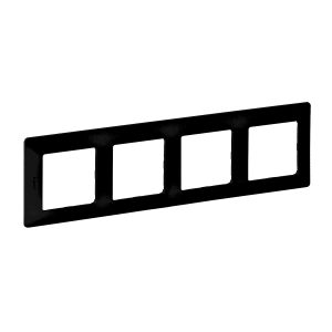 Рамка 4-а кратна Чорний матовий "Valena LIFE"
