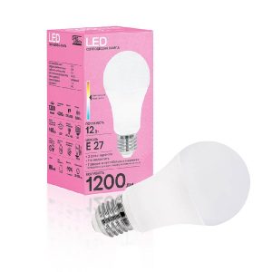 Лампа ЛЕД класична 12W 4200K 1200Lm E27 A-12-4200-27 "Євросвітло"