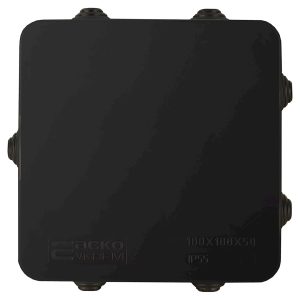 Коробка распределительная 100х100х50 IP55 (упак.20шт) UAtmo Jet Black