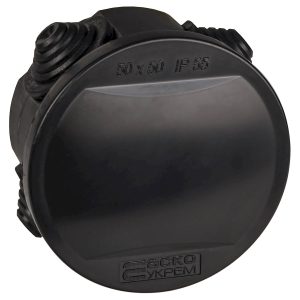Распределительная коробка 50х50 IP55 (упак.25шт) UAtmo Jet Black
