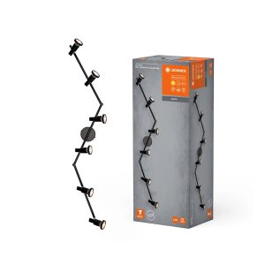 Світильник LED SPOT 6X3.4W 927 GU10 BK LEDV