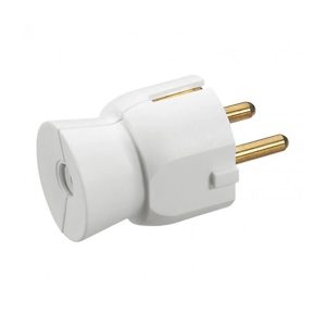 Вилка євро пряма з З/К 16А біла LEGRAND