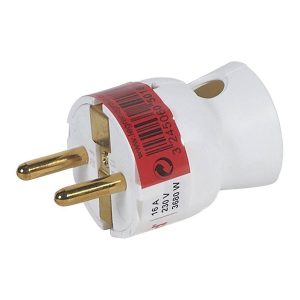 Вилка євро з З/К 16А біла LEGRAND