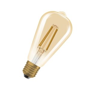 Лампа ЛЕД філаментна  7,2W 2400K 806lm E27 1906 LED EDISON DIM FIL GD 4x1 (3 роки) OSRAM