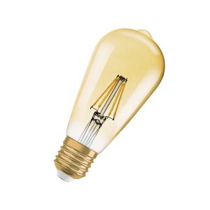 Лампа ЛЕД філаментна  4W 2400K 410lm E27 1906 LED EDISON FIL GD 4x1 (3 роки) OSRAM