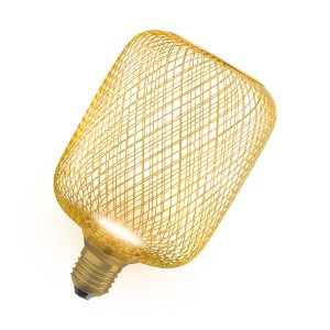 Лампа ЛЕД пласка    3,5W 2700K 300Lm FLAT SQ100 GOLD 230V FR E27 4X1 (3 роки) OSRAM