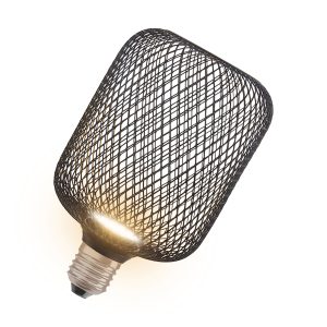 Лампа ЛЕД пласка    3,5W 2700K 300Lm FLAT SQ100 BLACK 230V FR E27 4X1 (3 роки) OSRAM