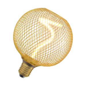 Лампа ЛЕД філаментна   3,5W 1800K 170lm  DECO G125 GOLD DIM 230V S FIL E27 4X1 (3 роки) OSRAM
