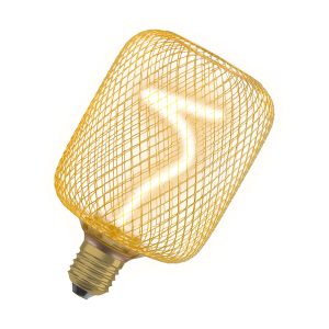 Лампа ЛЕД філаментна   3,5W 1800K 170lm  DECO SQ100 GOLD DIM 230V S FIL E27 4X1 (3 роки) OSRAM