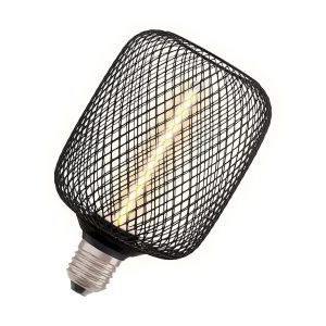 Лампа ЛЕД філаментна   3,5W 1800K 110lm  DECO SQ100 BLACK DIM 230V FIL E27 4X1 (3 роки) OSRAM