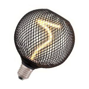 Лампа ЛЕД філаментна   3,5W 1800K 130lm  DECO SPIRAL G125 BLACK DIM 230V FIL E27 4X1 (3 роки) OSRAM