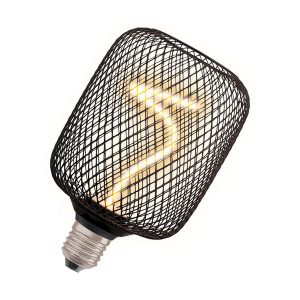 Лампа ЛЕД філаментна   3,5W 1800K 130lm  DECO SPIRAL SQ100 BLACK DIM 230V FIL E27 4X1 (3 роки) OSRAM