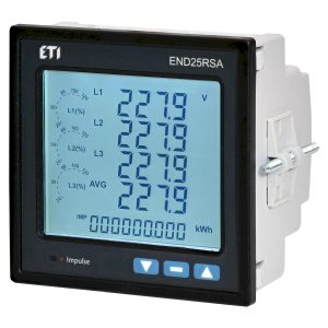 Аналізатор мережі END25-RSA (96x96мм, RS-485, 2 вихідн. контакти)