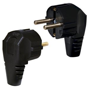 Угловая евровилка с З/К PKB-90 черная каучук "ЕТІ"