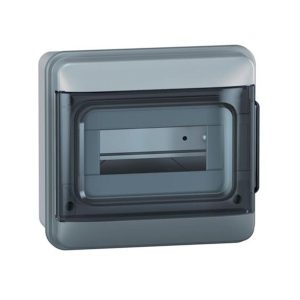 Щит пласт. ЩРН-П-  8 мод IP65 зовн. прозорі дверц N+Pe Plexo S