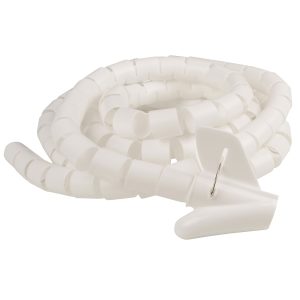 Гибкий органайзер с клипсой для кабеля белый WCT-22 (3м)