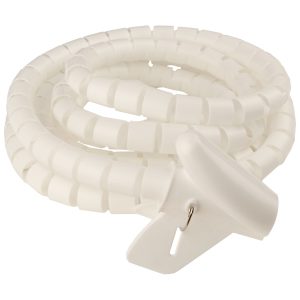 Гибкий органайзер с клипсой для кабеля белый WCT-28 (3м)