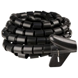 Гибкий органайзер с клипсой для кабеля черный WCT-28 (3м)