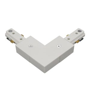 Конектор кутовий для шинопровода однофазного білий