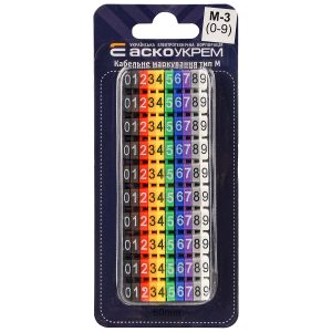 Маркер для кабеля різнокольоровий тип М-3 (0-9)