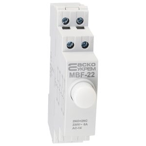Модульная кнопка с фиксацией 2НО+2НЗ 230В АС МВF-22 белая