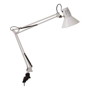 Лампа настільна струбц.PANAN CLASSIC HOOK E27 біла мател