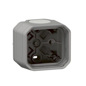 Коробка накладна 1-постова " PLEXO " сірий