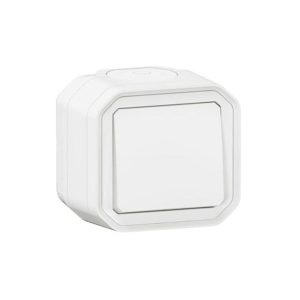 Вимикач 1-кл. зовн. прохідний IP55 " PLEXO " білий (10А)