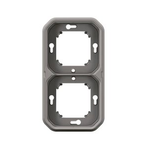 Рамка-супорт 2-постова горизонтальна/вертикальна вбудований сірий PLEXO
