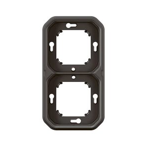Рамка-супорт 2-постова горизонтальна/вертикальна вбудований, антрацит PLEXO