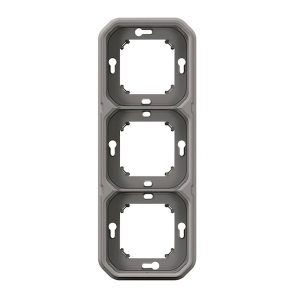 Рамка-супорт 3-постова горизонтальна/вертикальна вбудований сірий PLEXO