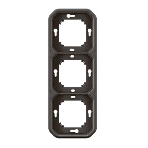 Рамка-супорт 3-постова горизонтальна/вертикальна вбудований антрацит PLEXO