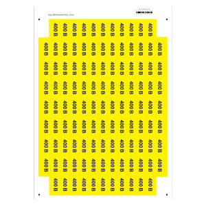 Наліпки "Знак "400 В" жовтий 45х22"  (на аркуші 113 шт)