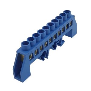 Шина універсальна  ізол. «N» на DIN-рейку ШЛУ8х12-10 синій