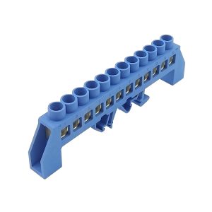 Шина універсальна  ізол. «N» на DIN-рейку ШЛУ8х12-12 синій