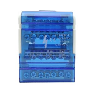 Шина «N» на DIN-рейку в корпусі ШНК4х7 синій