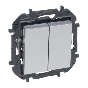 Вимикач 2-кл. внутр. 10А автоматичні клеми NILOE STEP алюміній