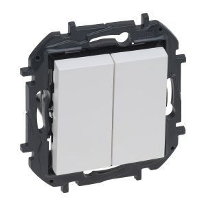 Вимикач 2-кл. внутр. 10А автоматичні клеми NILOE STEP білий